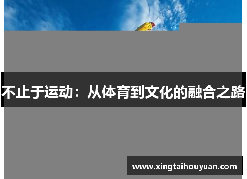 不止于运动：从体育到文化的融合之路